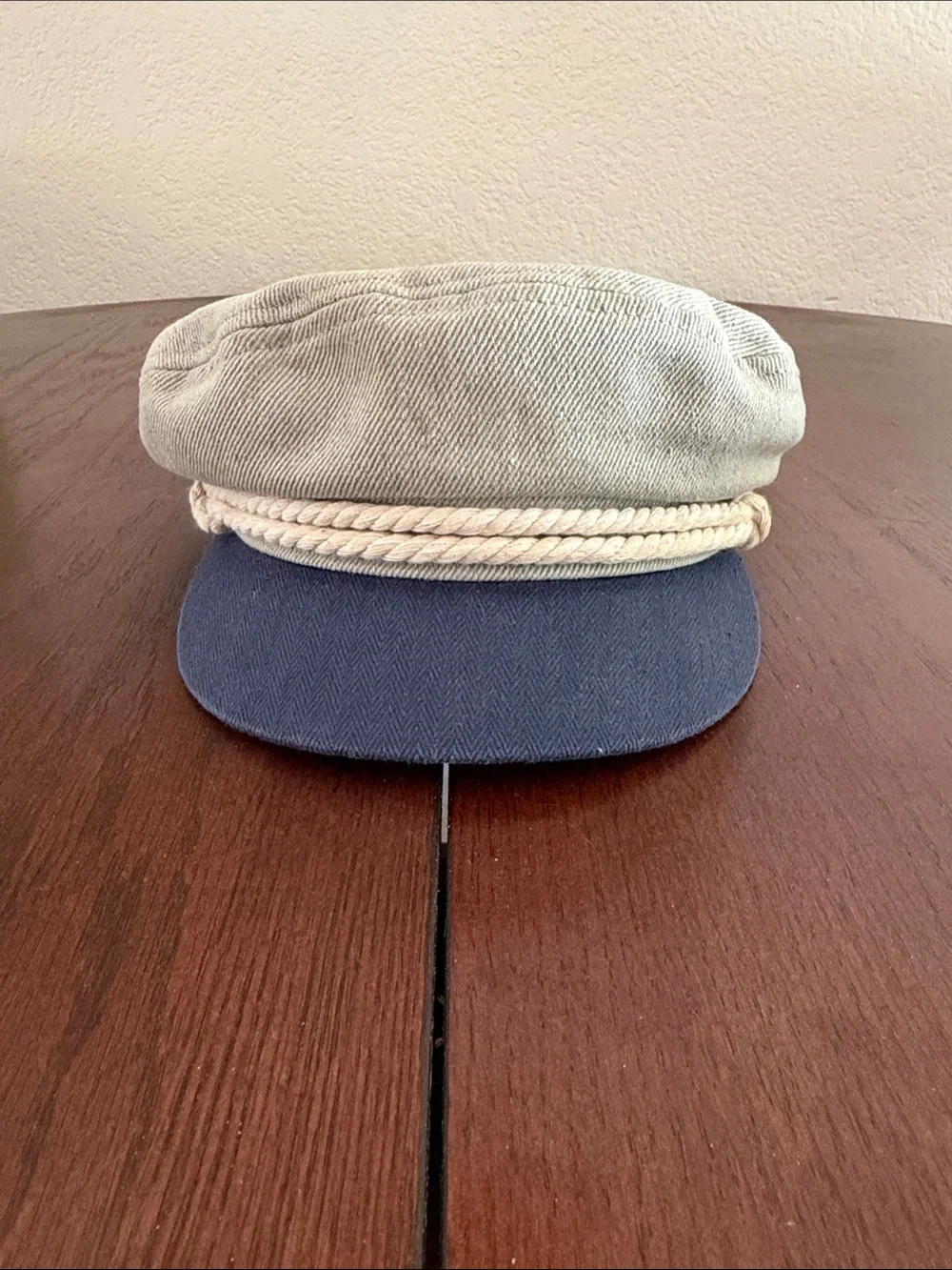 Brixton Navy Brim Rope Detail Fisherman Cap